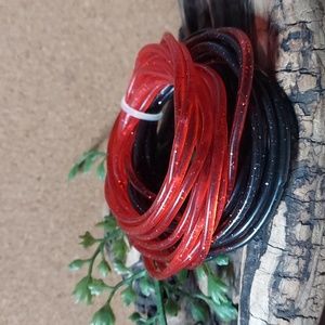 B025 20 Piece Glitter Jelly Band Bracelets